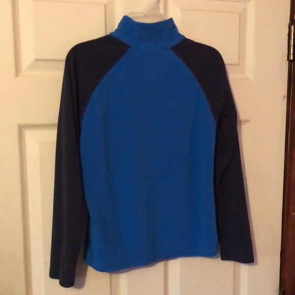 Columbia Dual Blue Shade Quarter Zip Patterned Fleece Pullover Boys Medium 10/12 - Picture 8 of 12